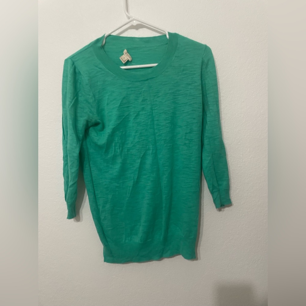 J. Crew Factory Emerald Crew Neck Sweater